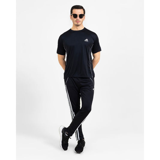 AthletePro Elite Summer Adi Tracksuit (Jet Black)