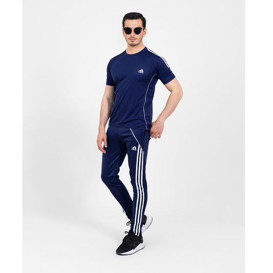 AthletePro Elite Summer Adi Tracksuit (Navy Blue)