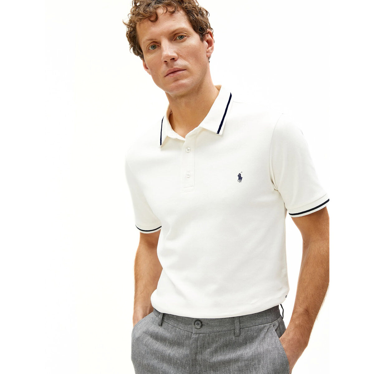 Premium POLO shirt RL (White)